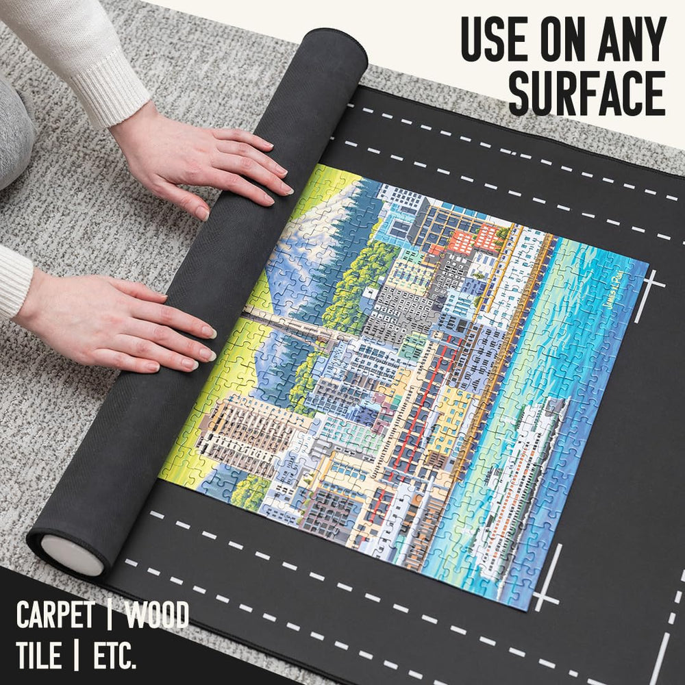 Angora Brands puzzle mat roll-up ideal for adults and kids alike.