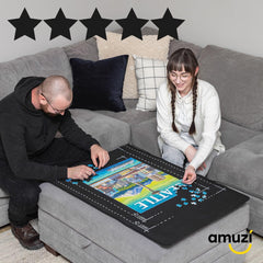 Angora Brands puzzle mat roll-up easy storage and transport.