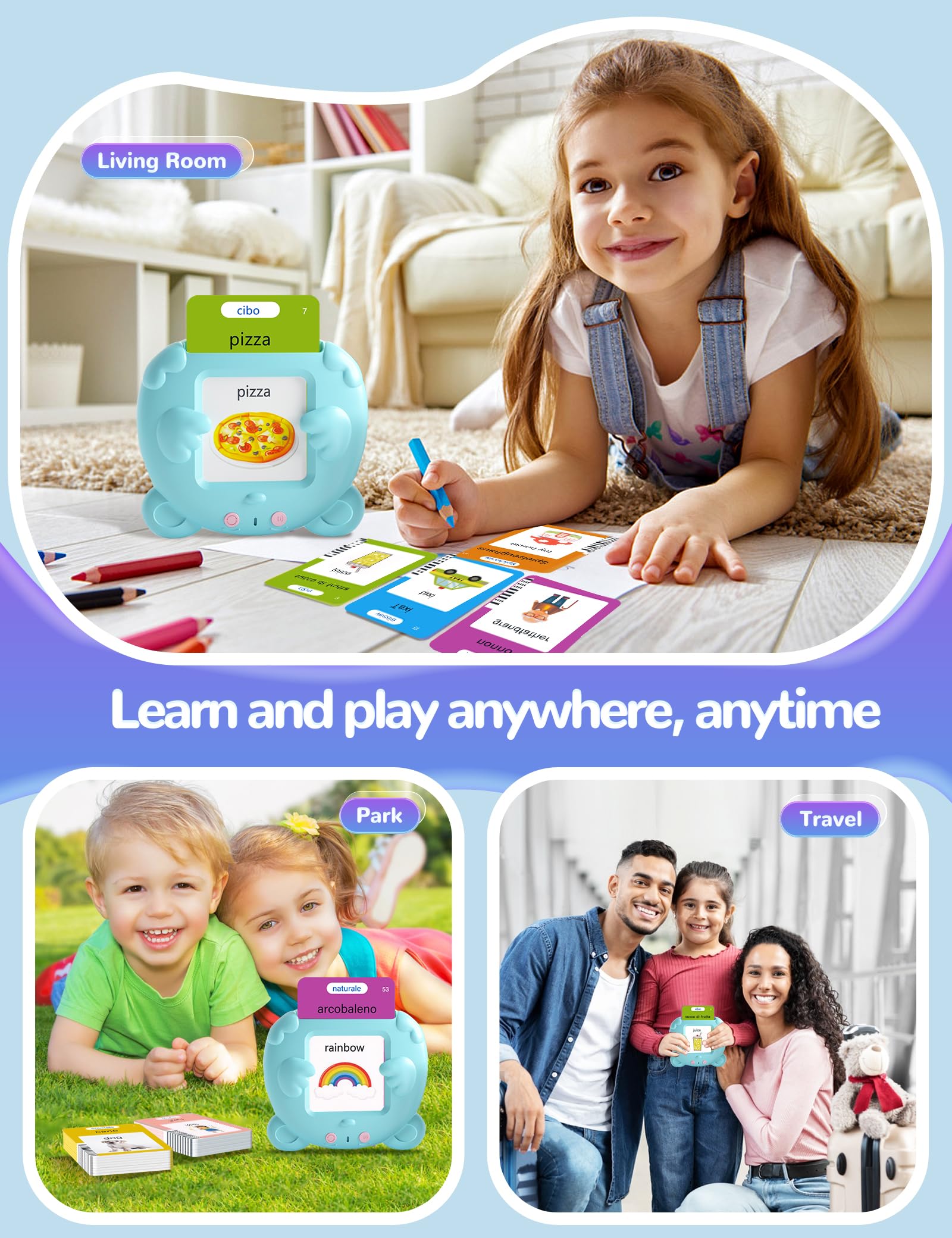 ANhovno flash cards cover 31 topics across 510 words for broad learning.