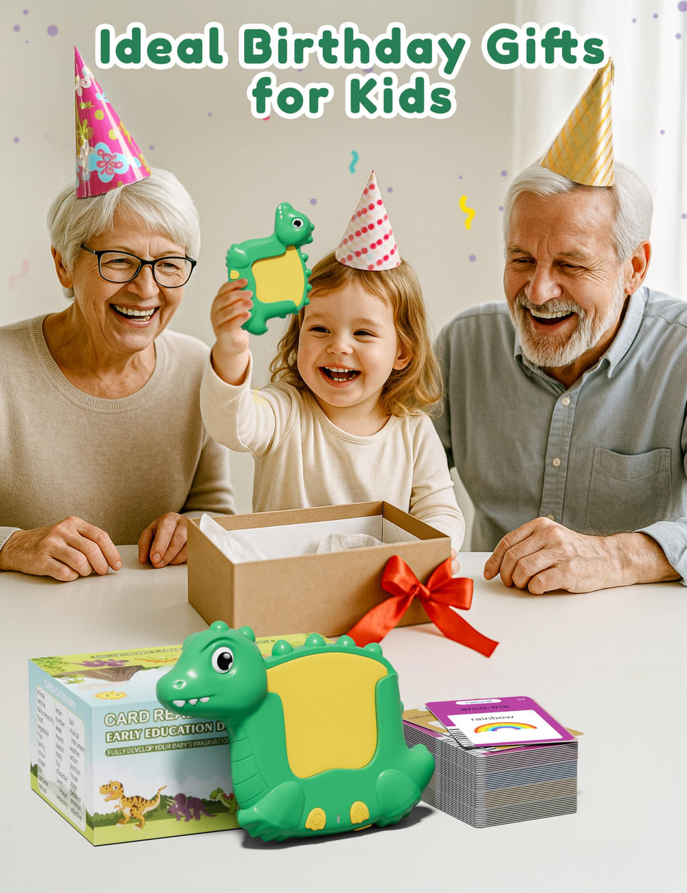 ANhovno dinosaur flashcards travel-friendly and wipe-clean for busy families