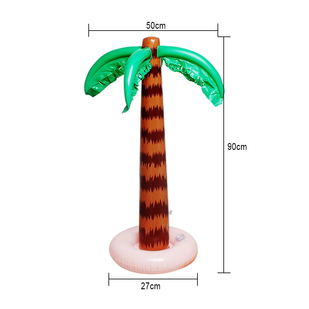 Aniann palm tree base filled with water adds stability for outdoor setups.