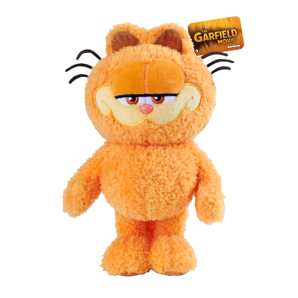 Animagic Garfield classic plush face close-up for cuddling and comforting moments