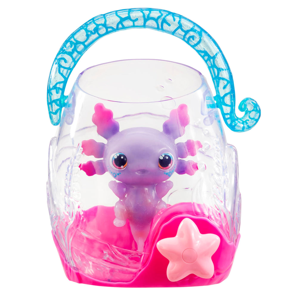 Animagic starfish button creates bubbles for interactive play.