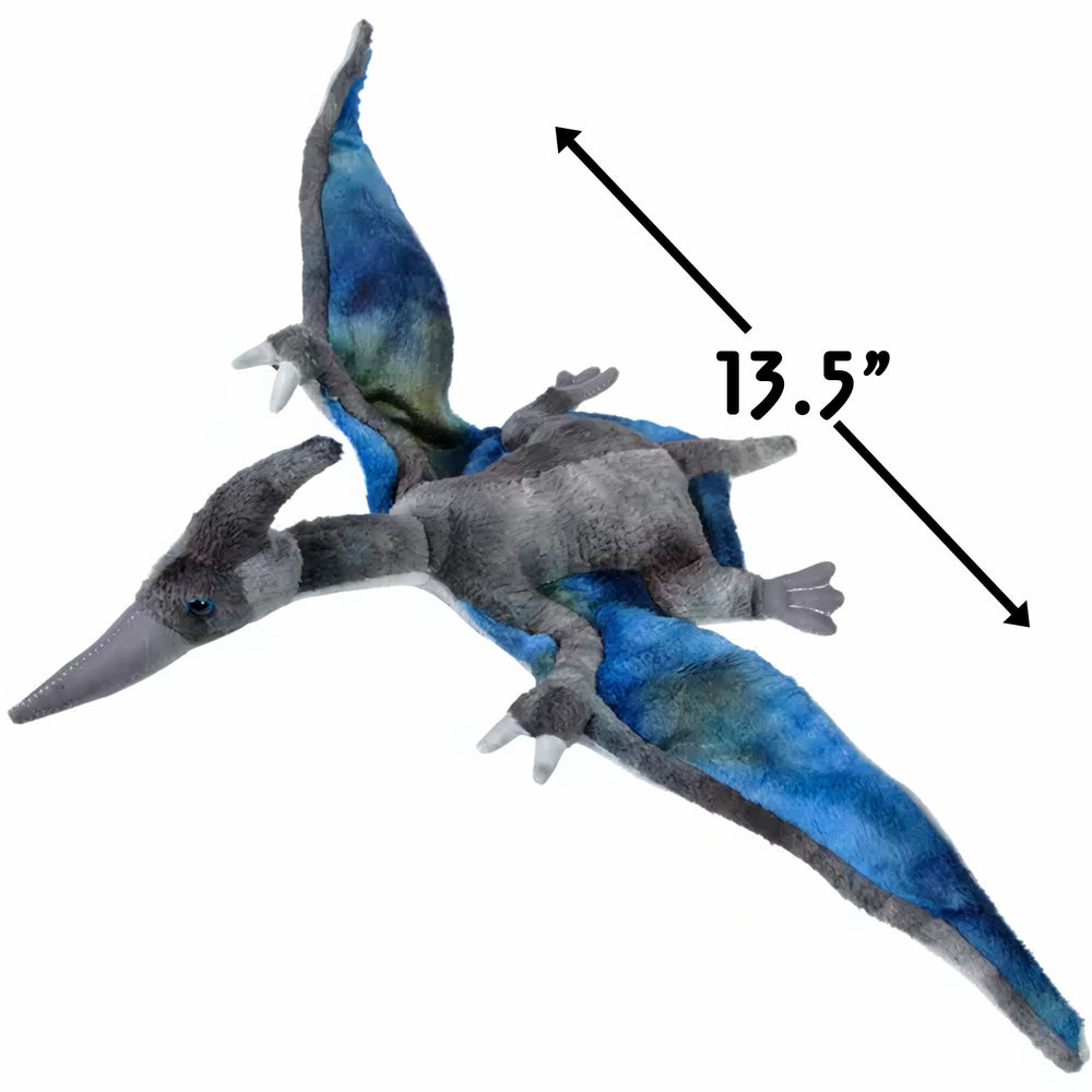 Animal Den Pteranodon plush eyes showcase hard plastic detail for a lifelike look