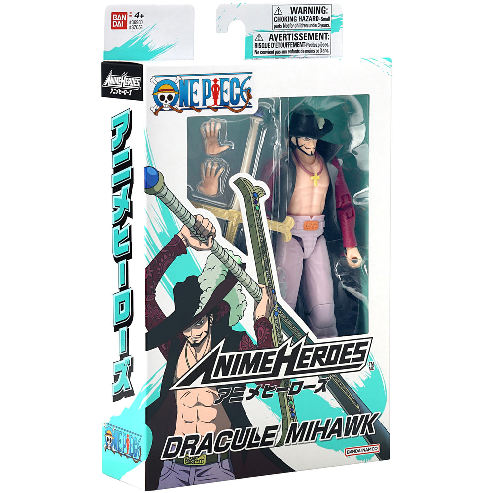 ANIME HEROES Dracule Mihawk figure for fan shelves and gifting.