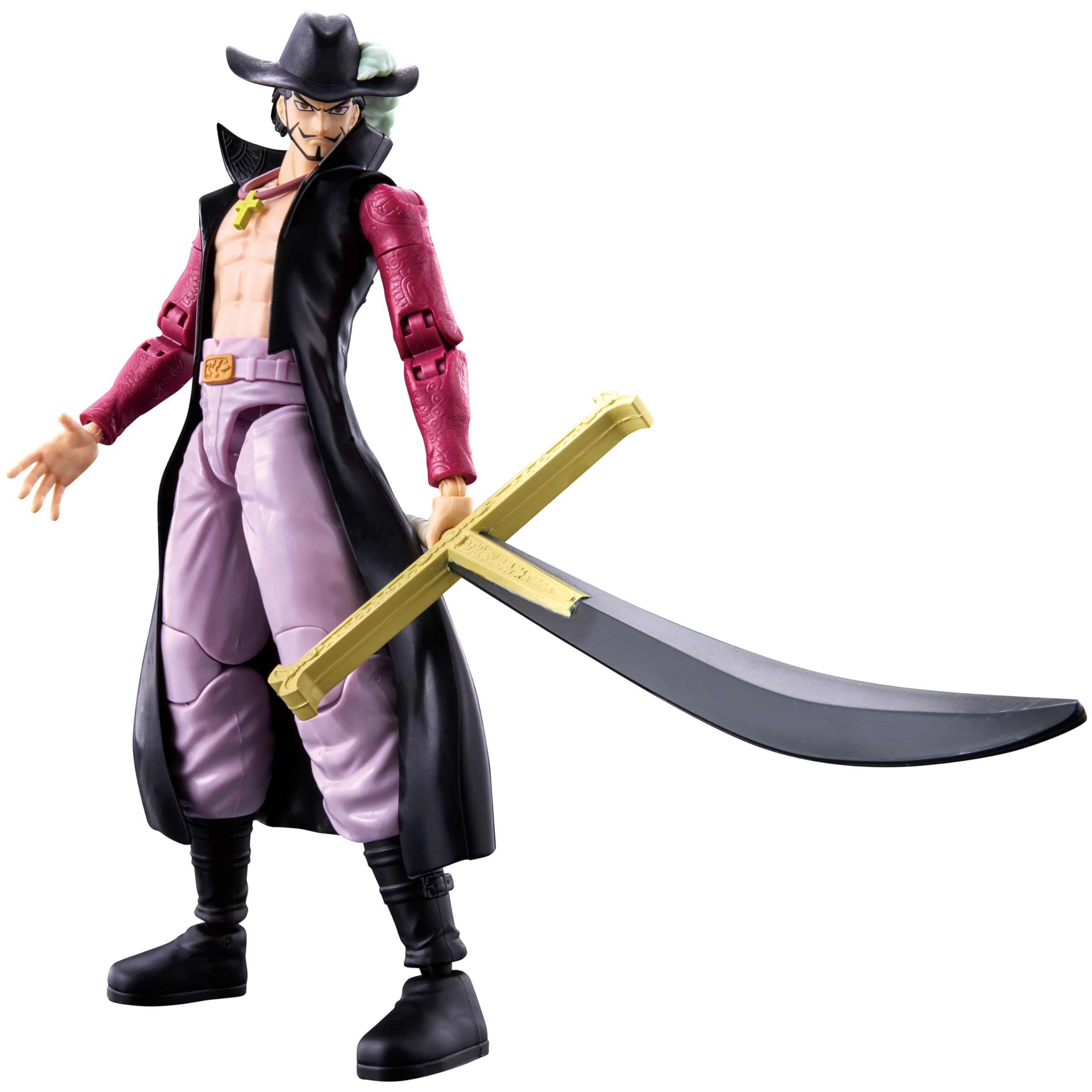 ANIME HEROES Mihawk close-up sculpt showcases true-to-show likeness.