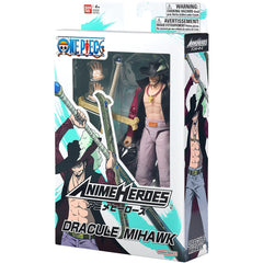 ANIME HEROES Mihawk cape and armor details invite immersive display.