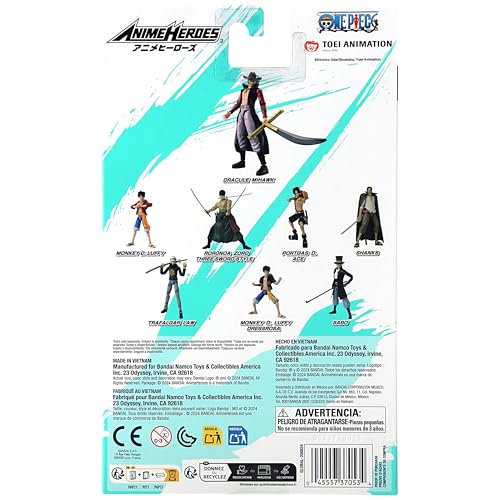 ANIME HEROES Mihawk figure official Bandai Namco quality.