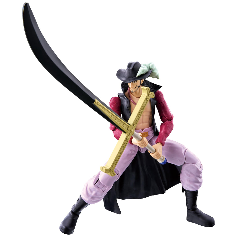 ANIME HEROES Dracule Mihawk action figure front view for display and posing.