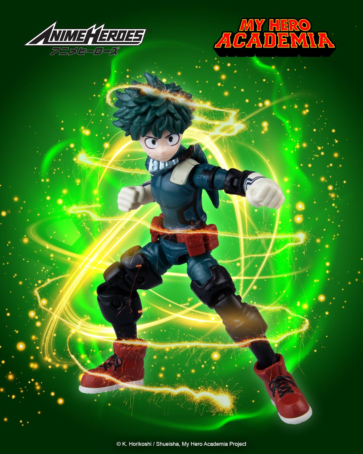 ANIME HEROES Izuku Midoriya manga packaging evokes iconic artwork from the series