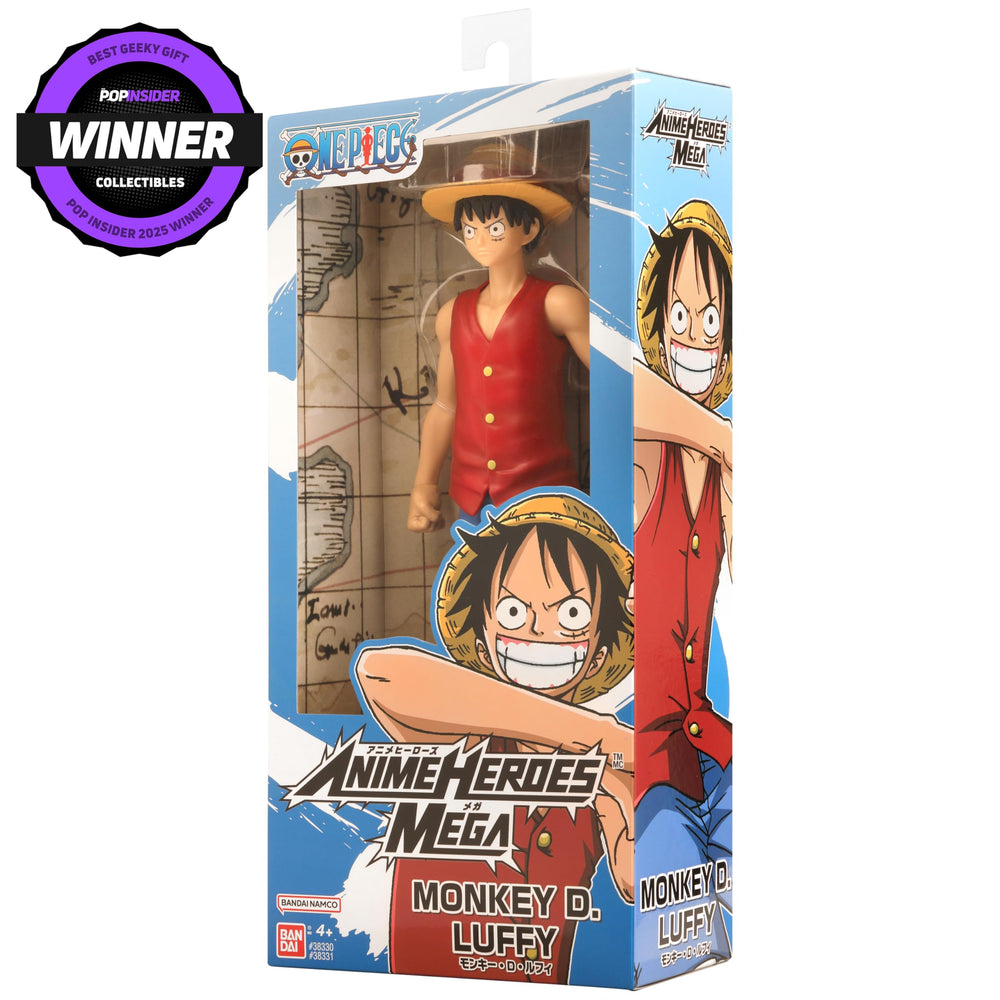 ANIME HEROES Luffy figure packaging shot previews contents for shoppers
