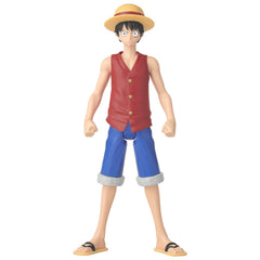 ANIME HEROES Mega One Piece Luffy figure front view highlighting bold, anime accurate detail
