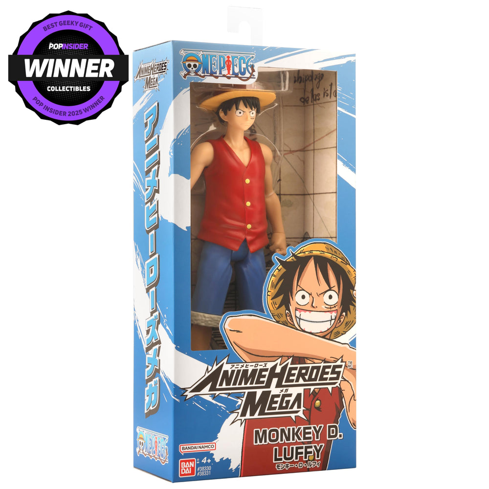 ANIME HEROES Mega One Piece Luffy figure showcases 12-inch scale