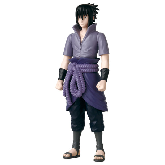 ANIME HEROES Sasuke Uchiha figure side profile shows dynamic pose and style.