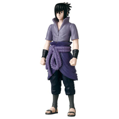 ANIME HEROES Sasuke Uchiha figure side profile shows dynamic pose and style.