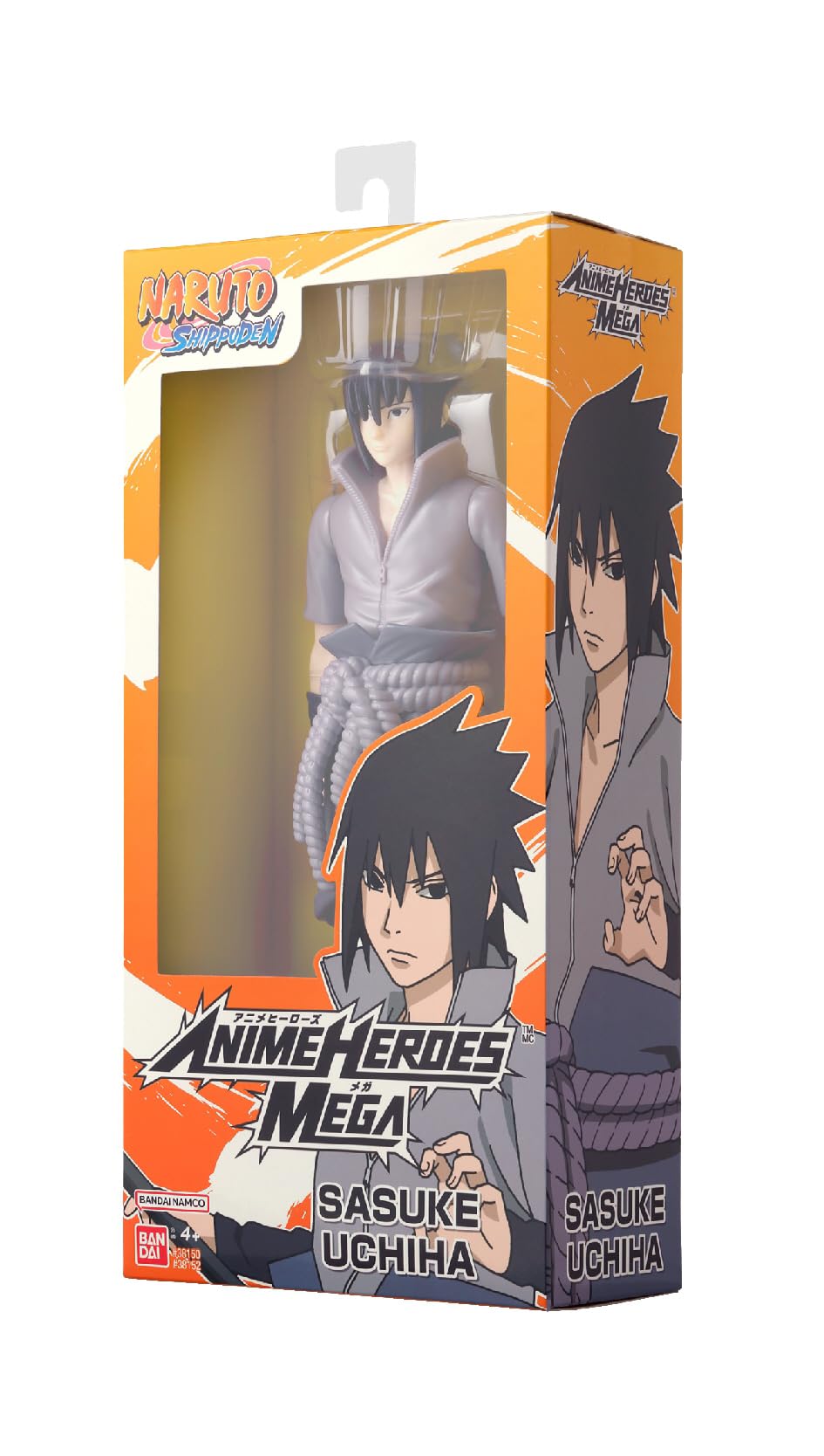 ANIME HEROES Sasuke packaging displays collectible presentation.