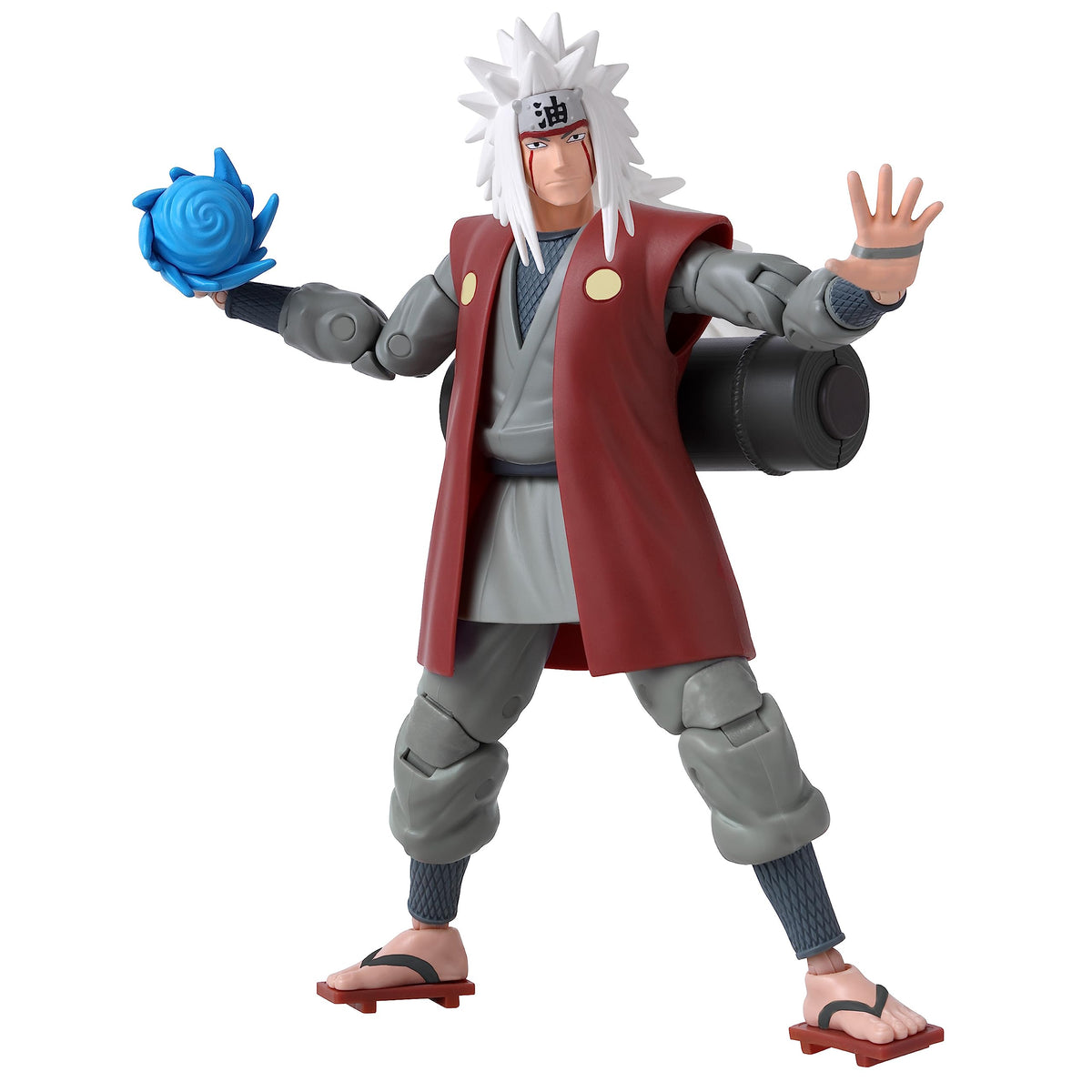 ANIME HEROES Naruto Jiraiya action figure front view for dynamic display.