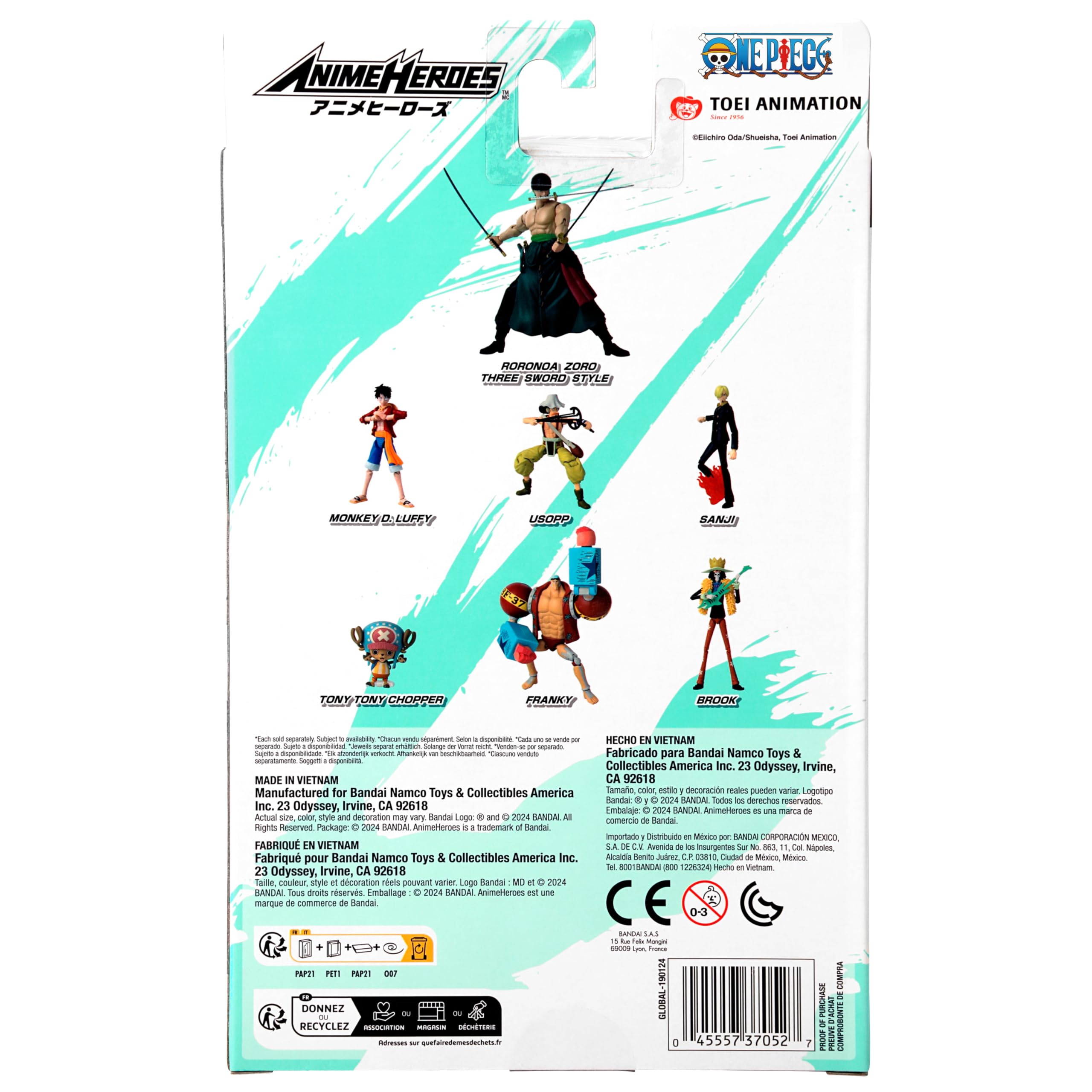 ANIME HEROES Zoro accessories layout with extra hands