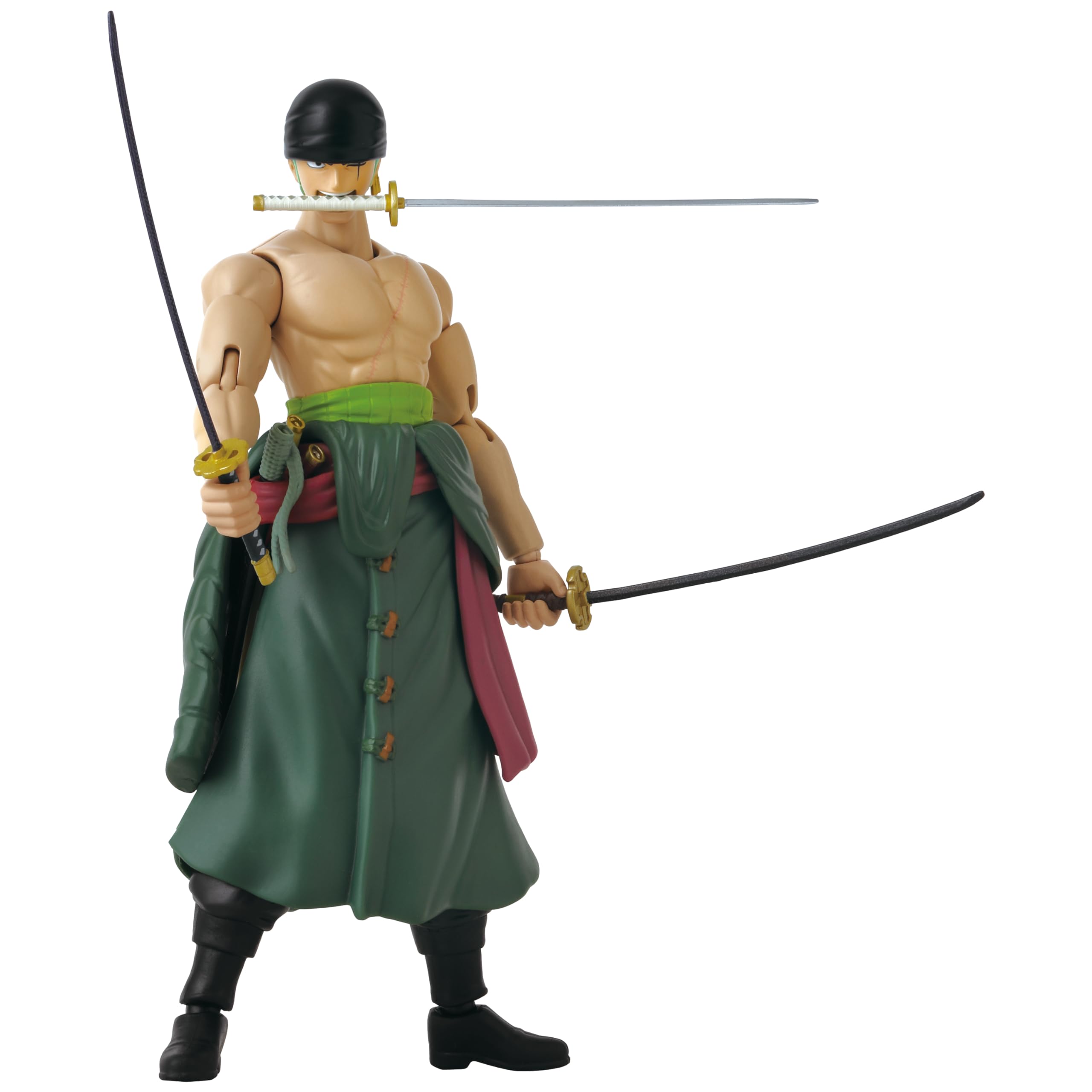 ANIME HEROES Zoro three-sword articulation detail for dynamic action