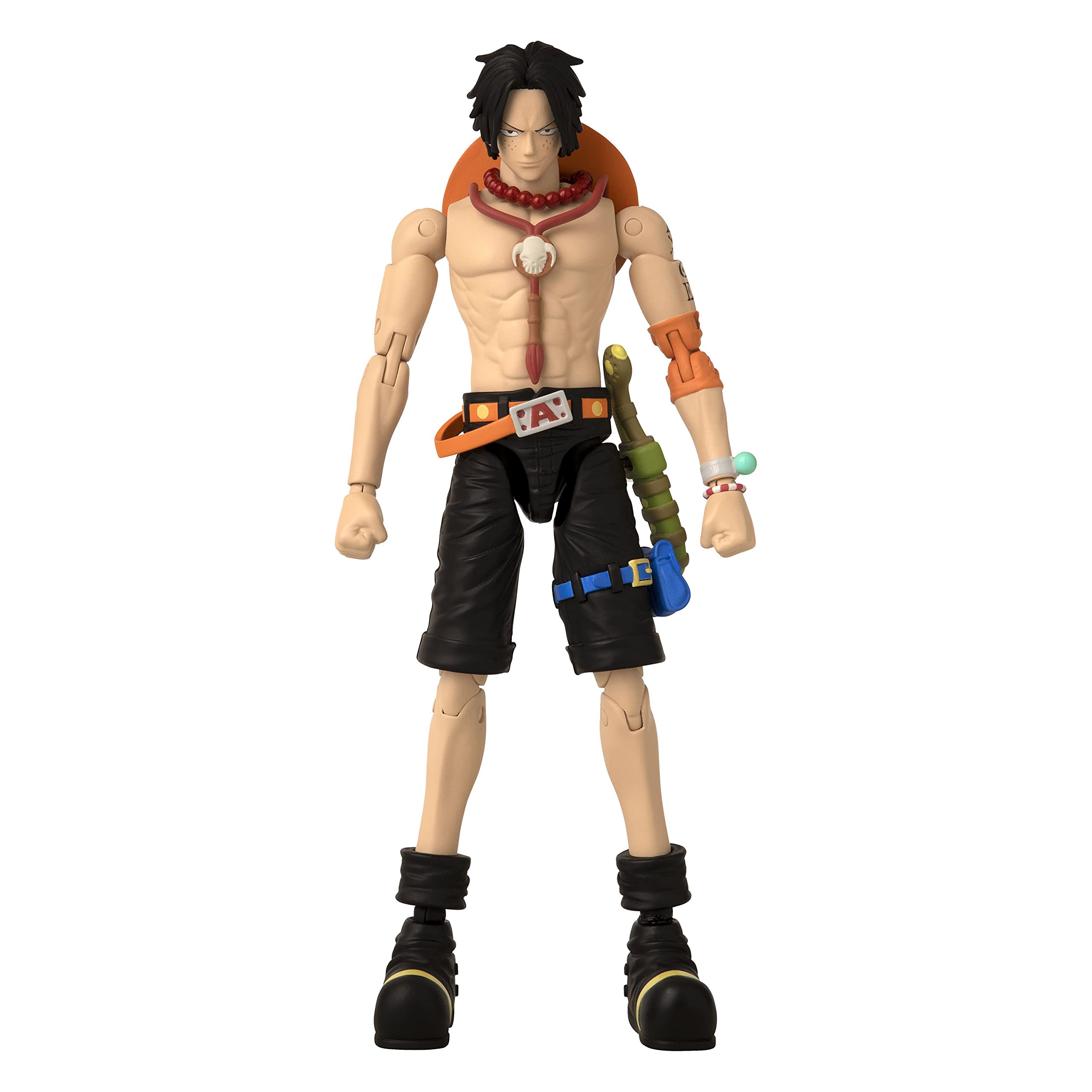 ANIME HEROES Portgas Ace figure detail highlights decoration and authentic styling.