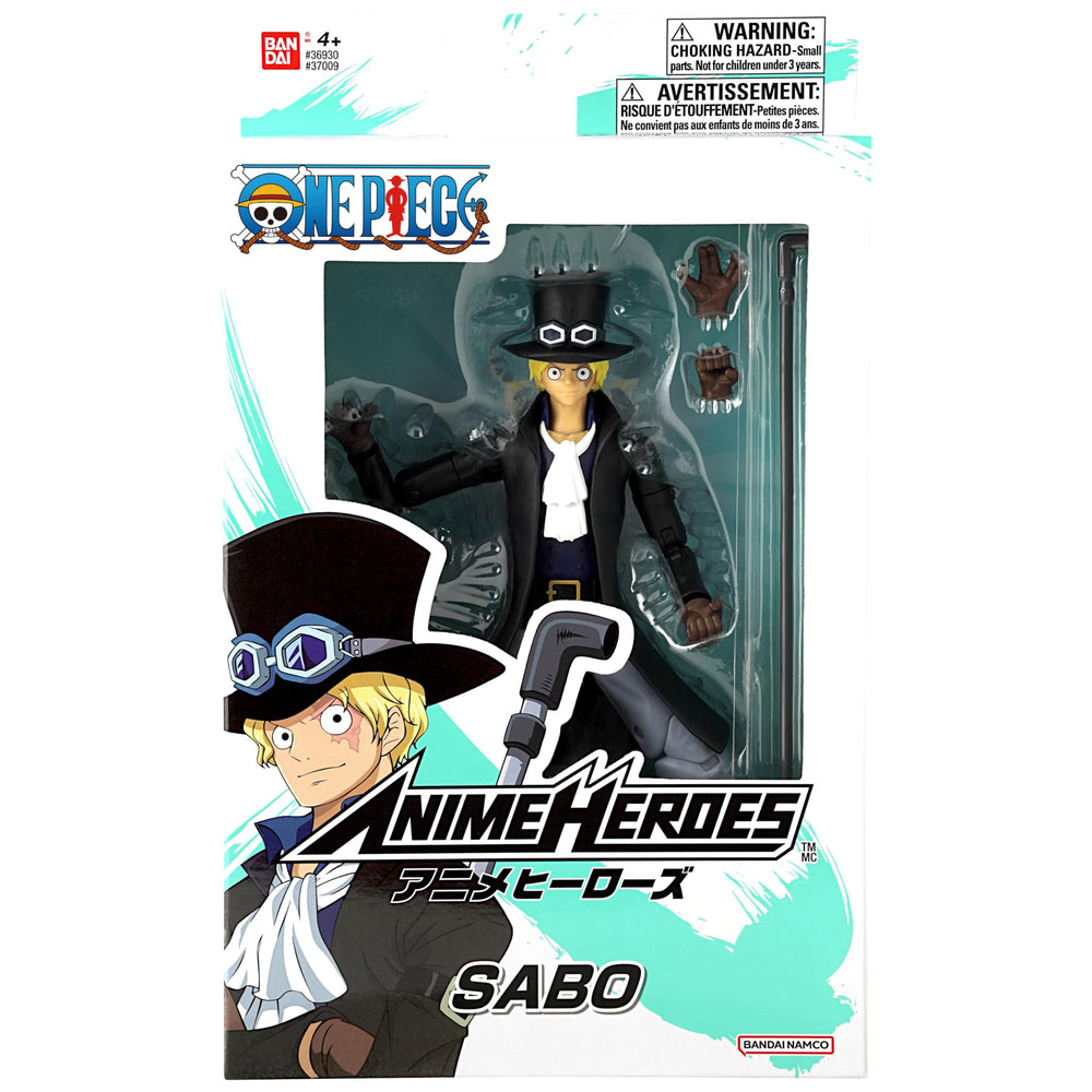 ANIME HEROES Sabo back view reveals detailed cape and silhouette.