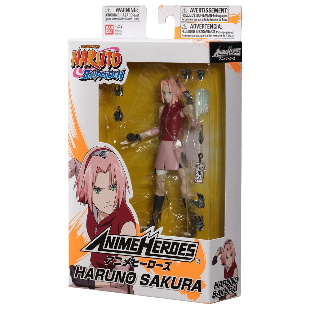 ANIME HEROES Sakura Haruno action pose conveys energy and determination.