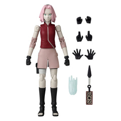 ANIME HEROES Sakura Haruno figure with switchable hands offers versatile staging.