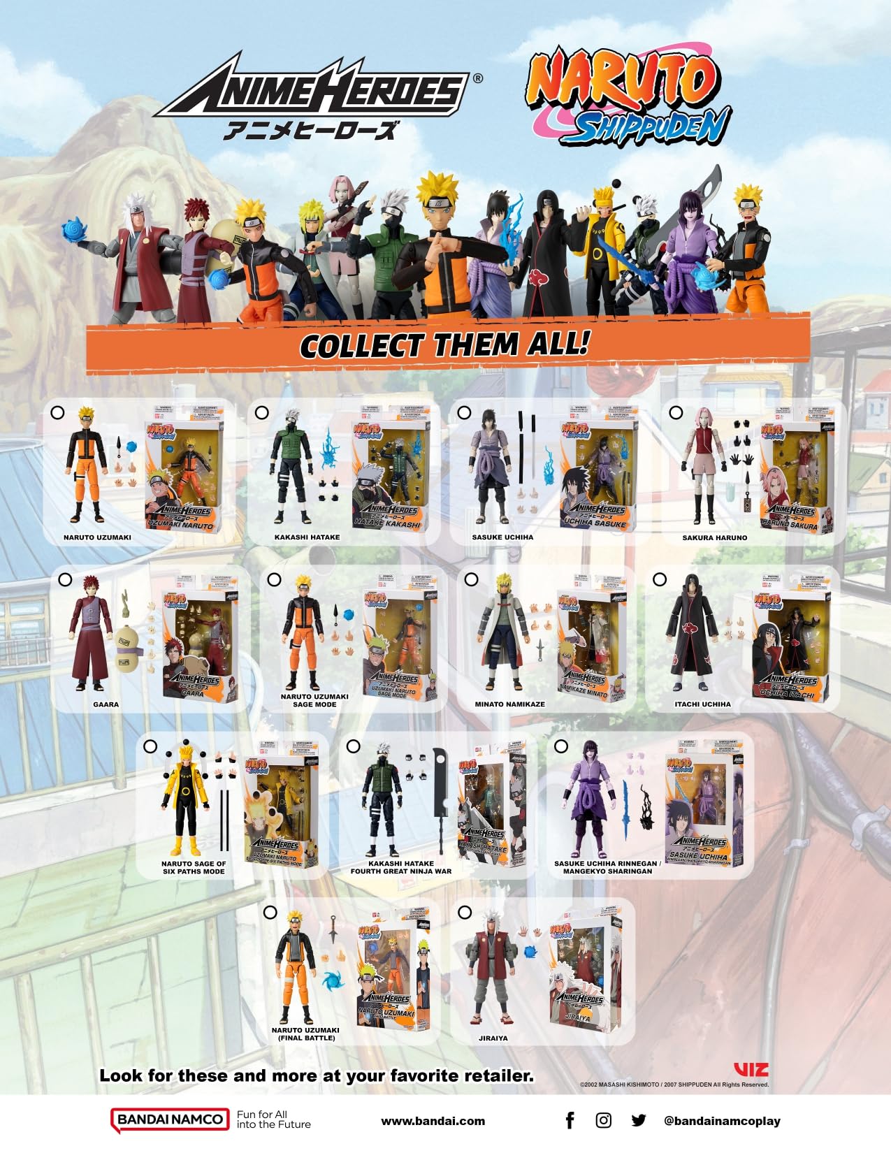 ANIME HEROES Sasuke over 20 points of articulation for expressive poses