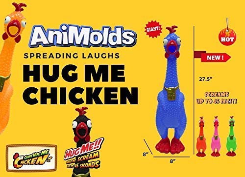 Animolds Hug Me Giant Rubber Chicken triggers a loud 45-second scream
