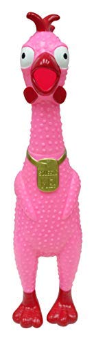 Animolds rubber chicken toy for kids provides silly play and optional stress relief.