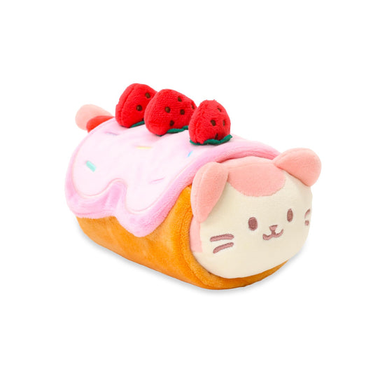 Anirollz Kittiroll plush in roll cake outfit, soft and cuddly for display or play.