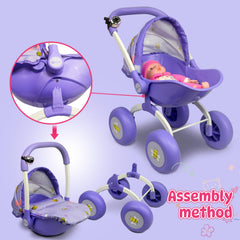 ANIVIA DT301 Purple stroller doll seat ready for 18-inch dolls