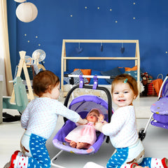 ANIVIA pack-and-play doll-stroller with portable storage