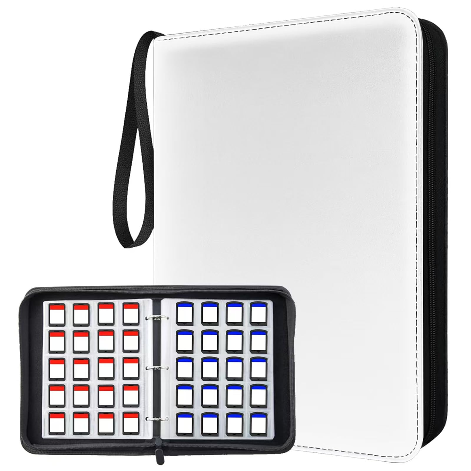 ANIXITECH 300-slots binder front cover with durable PVC sleeves for ACNH storage.