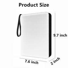Binder opened to reveal thick PVC pages and organized pockets.