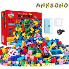 Anksono 1500-piece bricks set for versatile imaginative building play