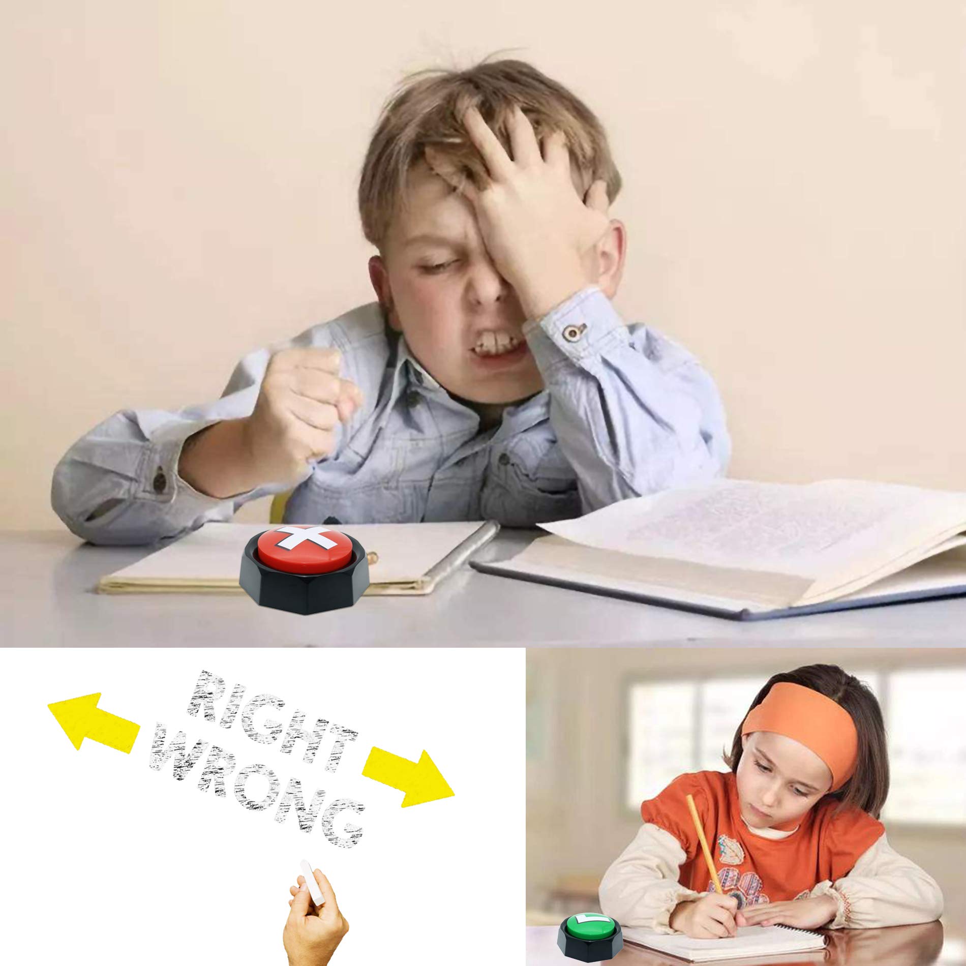 ANLIKY Right Wrong Button in use during classroom or party games