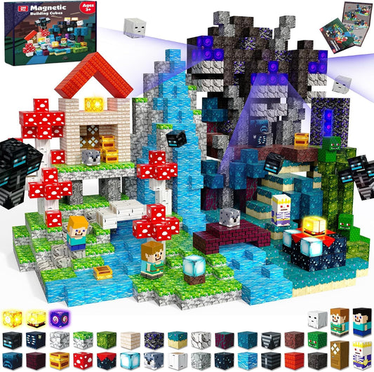 Annexfun 200PCS light-up magnetic blocks illuminate play and boost creativity during building sessions.