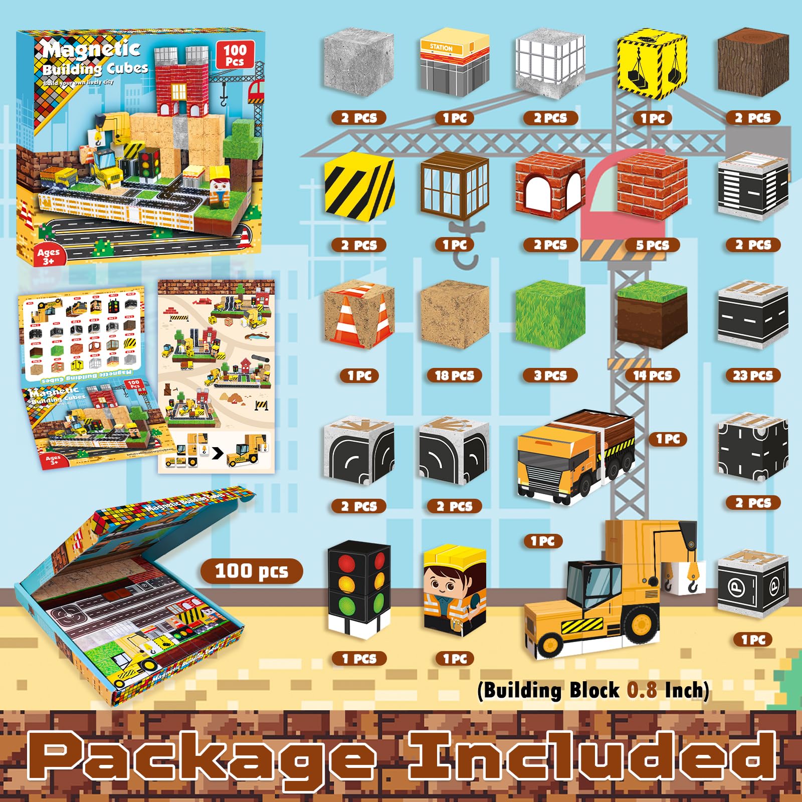 Annexfun crane-truck construction set ready for imaginative building