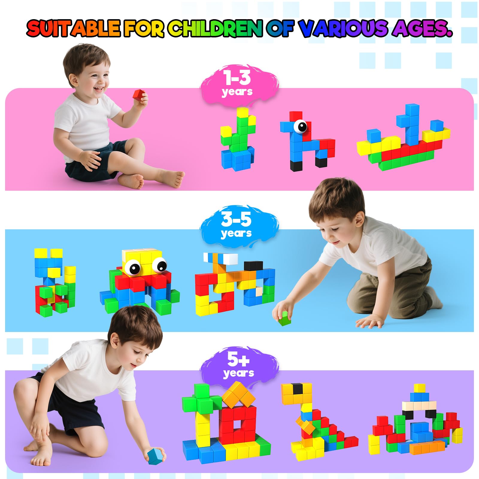 Annexfun eight-color blocks in action for colorful structure design.