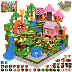 Annexfun forest road magnetic blocks set image shows kids using magnets for imaginative play