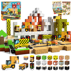 Annexfun magnetic blocks showing 100 colorful cubes for fine motor skills and creativity