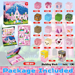 Annexfun 100-piece princess castle assembly with towers and gates