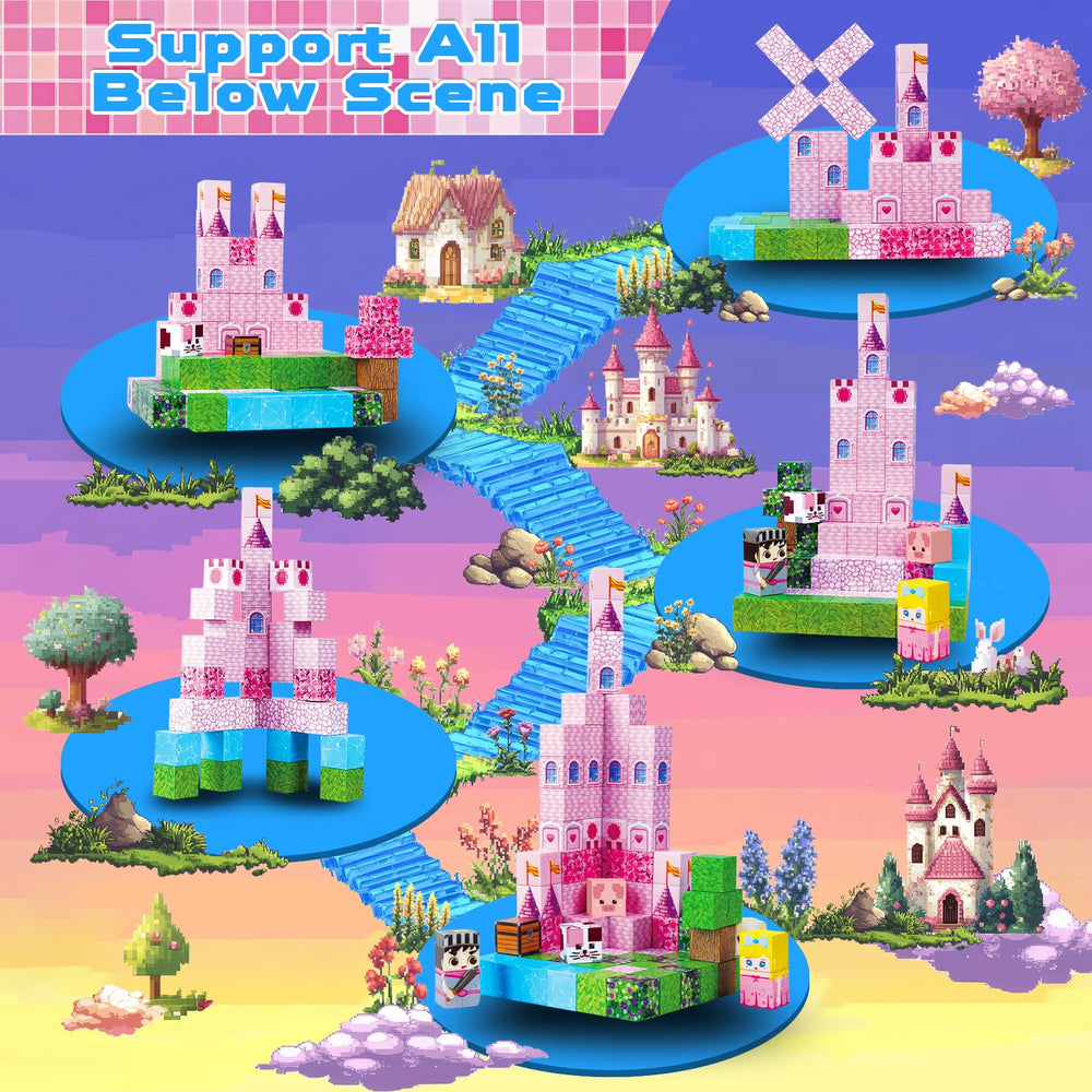 Annexfun magnetic blocks show towers and moat for creativity