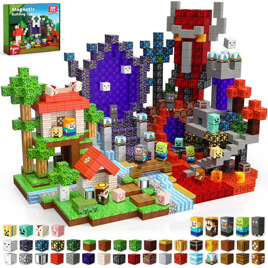 Annexfun Magnetic Blocks Forest Portal 400pcs for imaginative play and STEM exploration