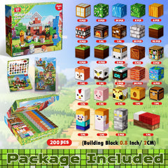 Annexfun magnetic blocks with idea booklet featuring patterns and stories to spark imagination