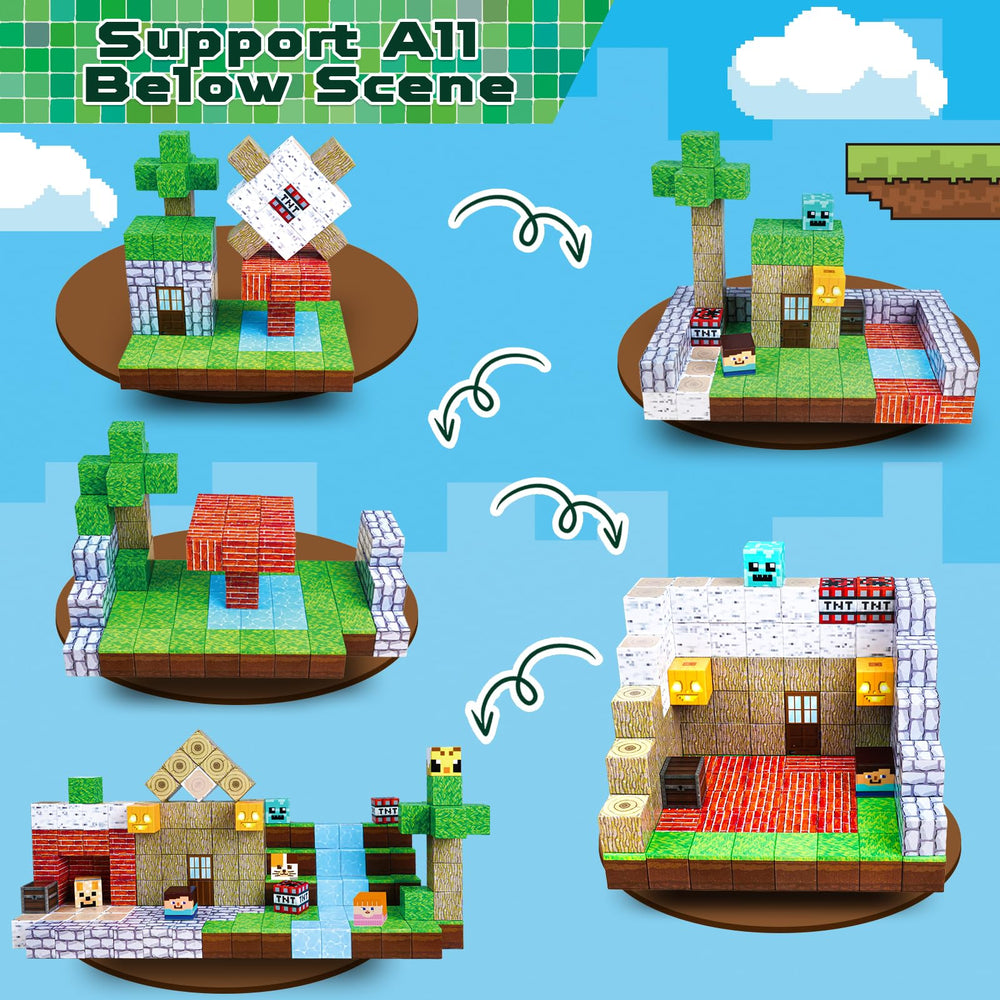 Annexfun magnetic blocks idea booklet: guided stories inspire early engineering concepts.