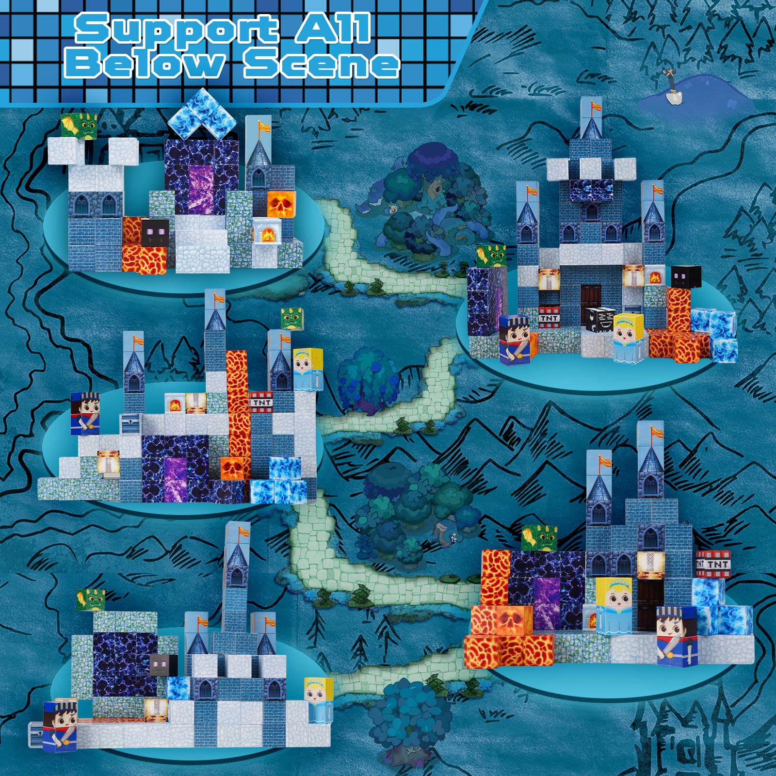 Annexfun blocks feature smooth edges for safe, comfortable stacking.