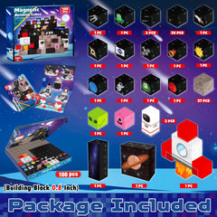 Annexfun magnetic blocks space rocket model enabling imaginative construction