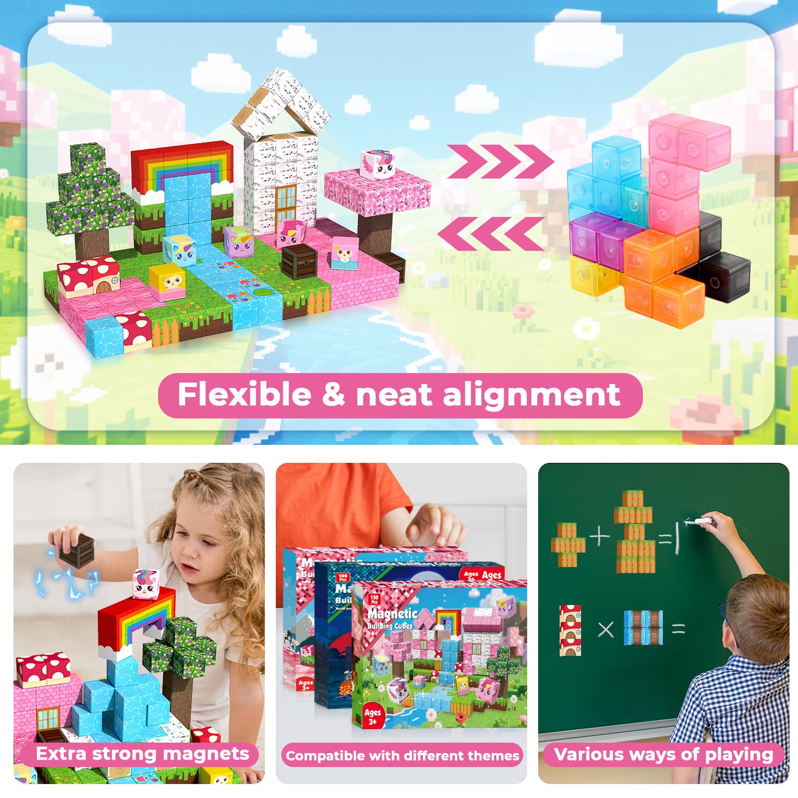Annexfun Magnetic Blocks wooden textures enhancing tactile exploration